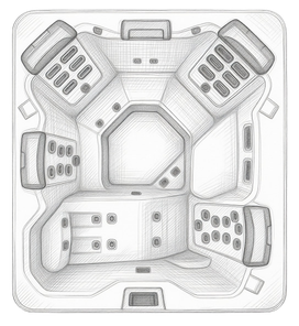 Planta do produto Spa Bullfrog A6L