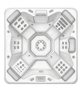 Planta do produto Spa Bullfrog A7