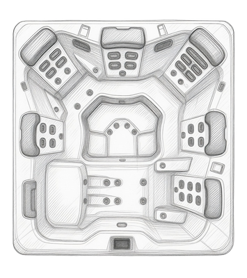 Planta do produto Spa Bullfrog A8L