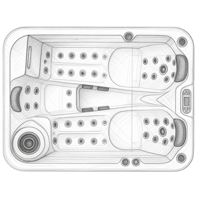 Planta do produto Spa Hanscraft HC4