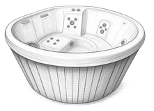 Planta do produto Spa Hanscraft OKA Wave 3 PP