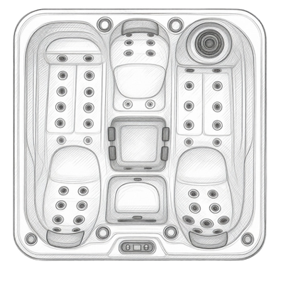 Planta do produto Spa Hanscraft HC2