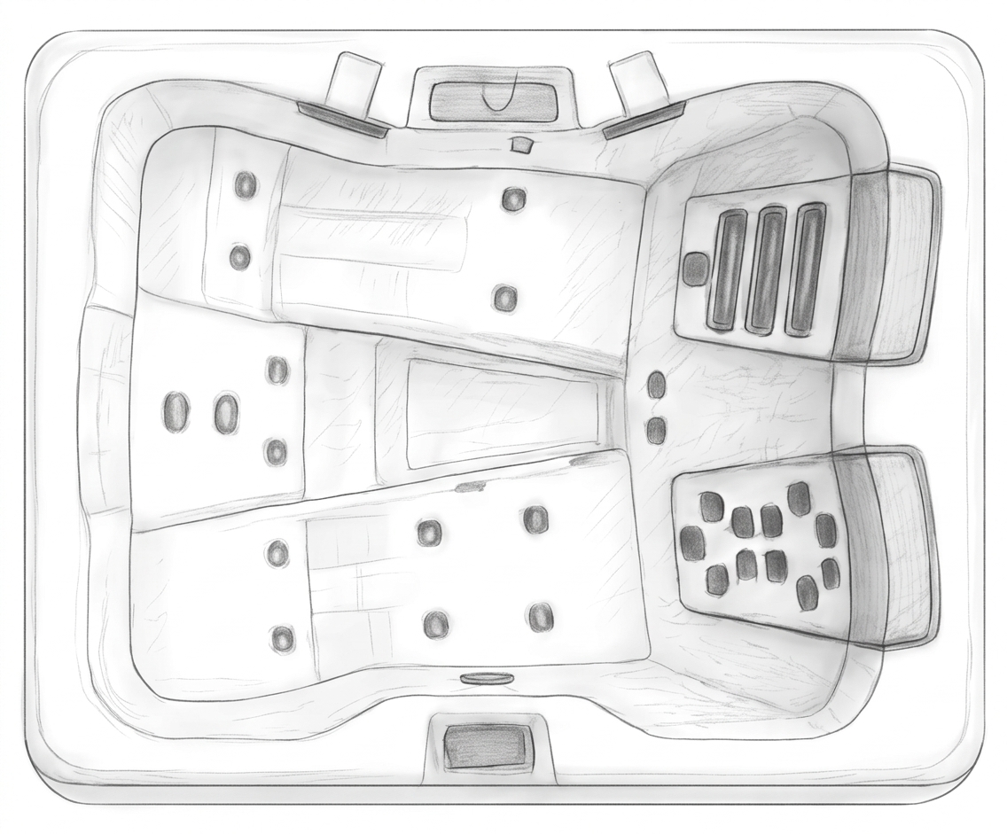 Planta do produto Spa Bullfrog A5D